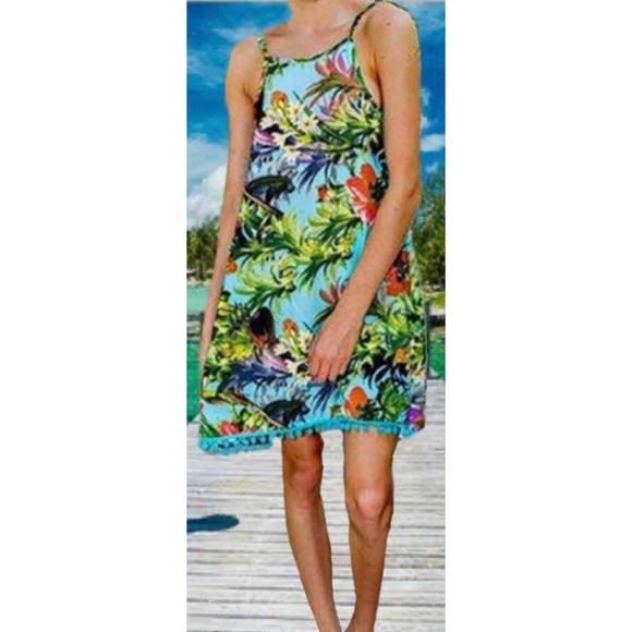 RANDOM FLORAL PRINT SLEEVELESS MINI - Picture 6 of 9